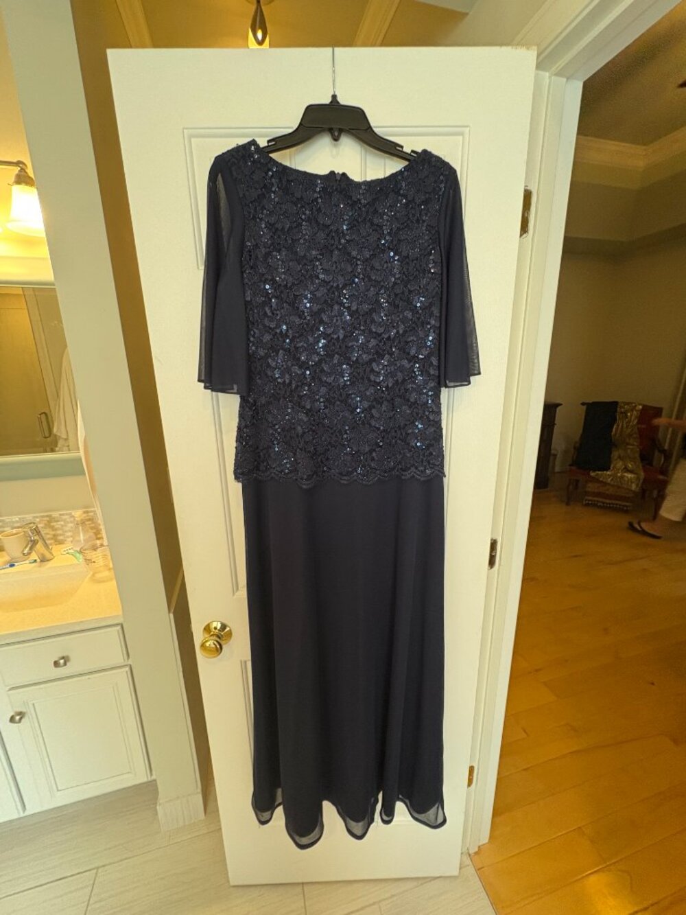 Marina Navy Sequin Dress